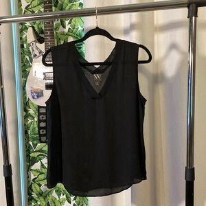 Sheer Sleeveless Blouse